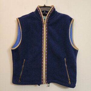 Vintage Alf Fleece Vest Women XL Blue Ribbon Trimp Polartec Made in USA Gorpcore